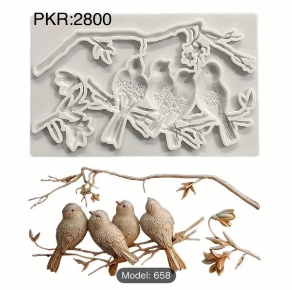 3D Bird Tree Branch Silicone Mold - Image 6