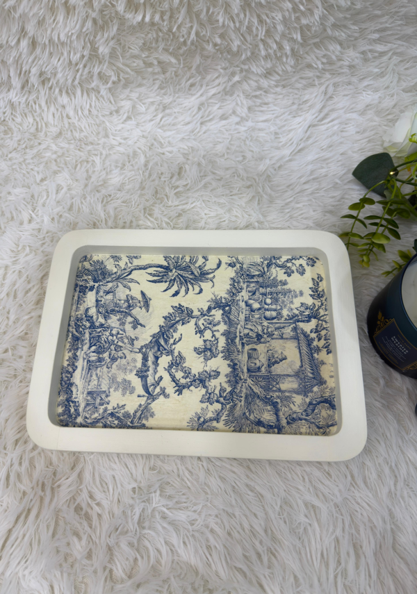 Vintage-Inspired Decoupage Painted Tray - Image 2
