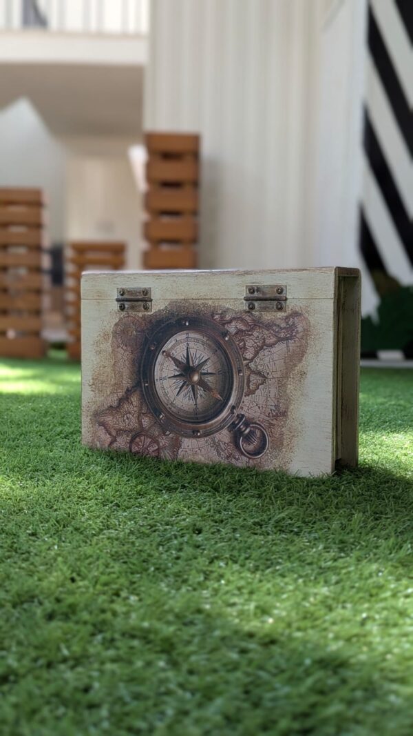 Vintage Compass Book Box - Image 2