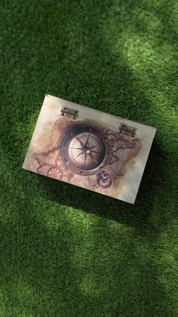 Vintage Compass Book Box - Image 3