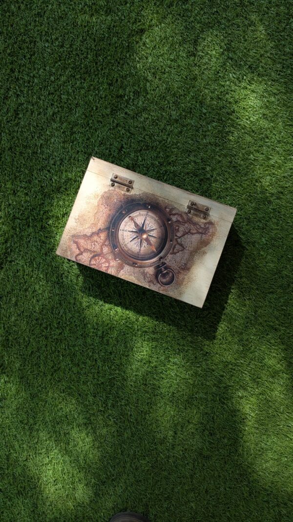 Vintage Compass Book Box - Image 4