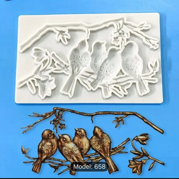 3D Bird Tree Branch Silicone Mold - Image 4