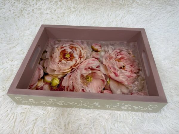 Floral charm decoupage tray - Image 3