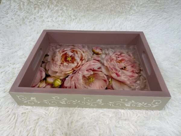 Floral charm decoupage tray - Image 2