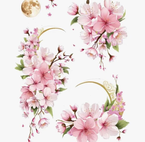 Pink Flower UV DTF Transfer Paper - Image 2