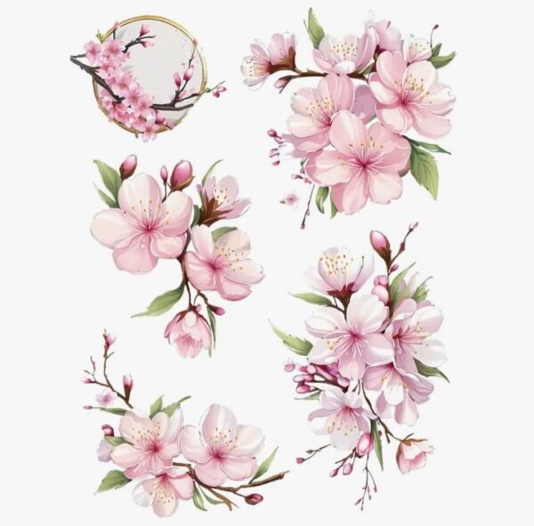 Pink Flower UV DTF Transfer Paper - Image 5