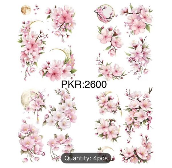 Pink Flower UV DTF Transfer Paper - Image 6