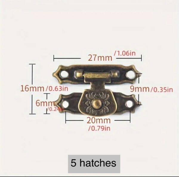 Pairs ( 5 Antique Style Hasp Latch Locks) - Image 4