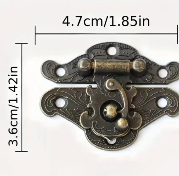 Vintage Metal Hasp and Buckle Lock - Image 5