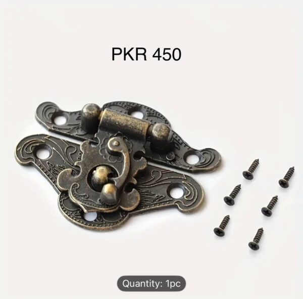 Vintage Metal Hasp and Buckle Lock - Image 6