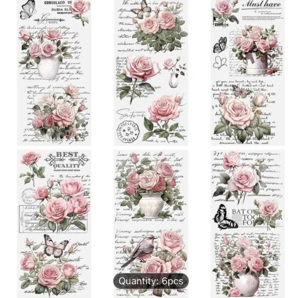 Sheets Vintage Rose Rub On Transfers for Crafts - Image 8