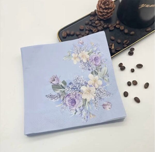 Vintage Blue Floral Party Napkins