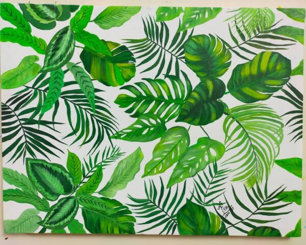 Acrylics on canvas Leaves