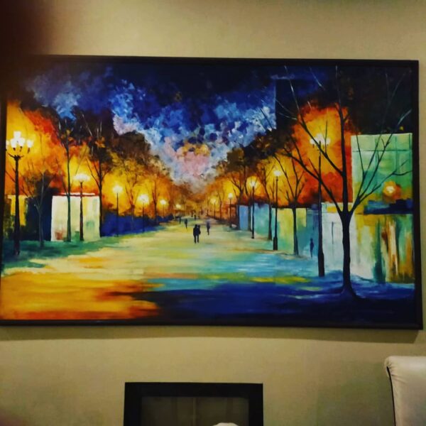Acrylics and oil on canvas